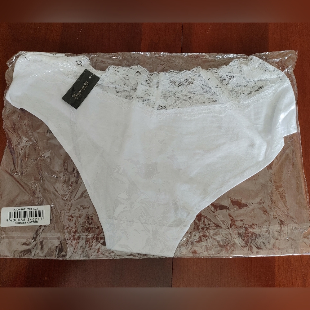 NWT White Lace Trim Panties 2XL US (355)